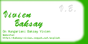 vivien baksay business card